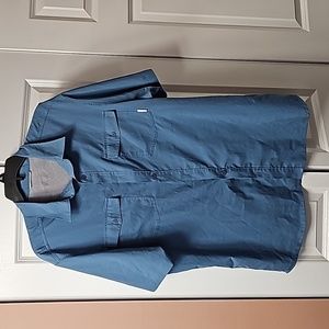 MEN'S COLUMBIA OMNI-WICK PACIFIC BREEZE UPF40 SHIRT XM7476 BLUE XL